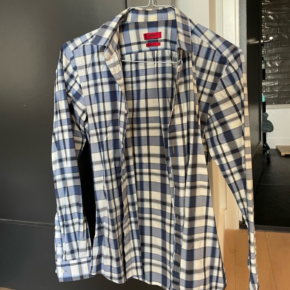 Hugo Boss - Blue Slim Fit Dress Shirt
